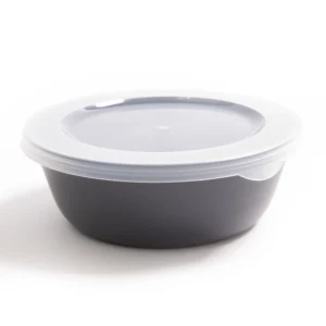 12 Packs 4 Bowl + 4 Lid Reusable 1150ml - Ø 183mm PP Grey | 48 pcs/box