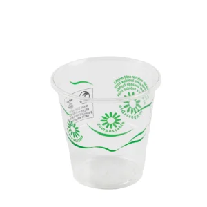 Cups PLA Compostable & Biodegradable - Transparent Design 250ml | 1250Units/Box