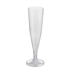 Flute Champagne Recyclable and Reusable Plastic PP Two-Piece Transparent 150 ml | 176 Units/Box