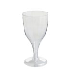 Copo de vinho Reciclável e Reutilizável Plástico PP Transparente 170 ml | 96 Unidades/Caixa