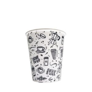 Printed Cups Recyclable Disposable Paper– 190ml (6oz) | 2400units/box