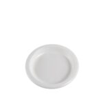 Plates Disposable Reusable PS Plastic White Plate 165mm | 450 - 650 Units/Box