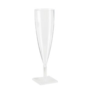 Flute Champagne Recyclable and Reusable Plastic PP One-Piece Transparent 140 ml | 204 Units/Box
