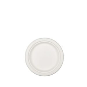 Dessert Plate Compostable Sugarcane Bagasse Ø 176 mm | 140 - 800 - 1000 Units/Box