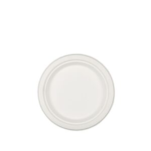 Round Plate Compostable Sugarcane Bagasse, Ø 225 mm | 400 - 500 Units/Box