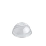 Tampa de cúpula PET reciclável e reutilizável com cruz para copos PP - 280/450/500/600ml | 900 unidades/caixa