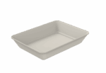 Repeat Reusable PP Plastic Medium Rectangular LOW bowl 23 oz - Cream. (Case of 240 pcs)