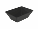 Repeat Reusable PP Plastic Medium Rectangular HIGH bowl 36 oz - Black. (Case of 240 pcs)