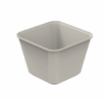 Repeat Reusable PP Plastic XS Square bowl 11 oz - Cream. (Case of 240 pcs)