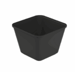 Repeat Reusable PP Plastic XS Square bowl 11 oz - Black. (Case of 240 pcs)