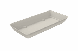 Repeat Reusable PP Plastic Large Rectangular bowl 36oz - Cream. (Case of 200 pcs)