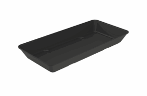 Repeat Reusable PP Plastic Large Rectangular bowl 36oz - Black. (Case of 200 pcs)