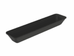 Repeat Reusable PP Plastic Medium Rectangular NARROW bowl 13 oz - Black. (Case of 230 pcs)
