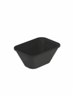 Repeat Reusable PP Plastic XS Rectangular bowl 0.4 oz - Black. (Case of 200 pcs)