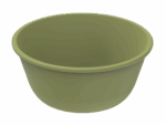 Revolve Reusable PP Plastic Medium Round Bowl 24oz - Green. (Case of 160 pcs)