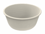 Revolve Reusable PP Plastic Medium Round Bowl 24oz - Cream. (Case of 160 pcs)