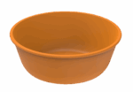 Revolve Reusable PP Plastic Large Round Bowl 39oz - Orange. (Case of 160 pcs)