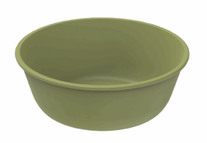 Revolve Reusable PP Plastic Large Round Bowl 39oz - Green. (Case of 160 pcs)