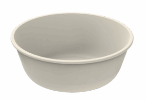 Revolve Reusable PP Plastic Large Round Bowl 39oz - Cream. (Case of 160 pcs)