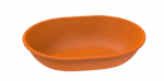 Revolve Reusable PP Plastic Large Oval Bowl 34oz - Orange. (Case of 144 pcs)