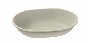 Revolve Reusable PP Plastic Large Oval Bowl 34oz - Cream. (Case of 144 pcs)
