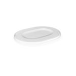 Revolve Reusable PP Plastic Oval Lid for Large Oval Bowl 34oz - Transparent. (Case of 144 pcs)