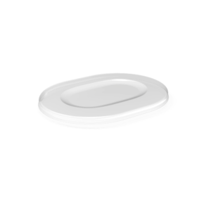 Revolve Reusable PP Plastic Oval Lid for Large Oval Bowl 34oz - Transparent. (Case of 144 pcs)