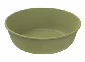 Revolve Reusable PP Plastic Extra-Large Round Bowl 59oz - Green. (Case of 100 pcs)