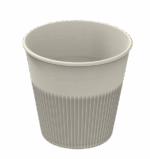Revolve Reusable PP Plastic Hot Cup 8oz - Cream. (Case of 300 pcs)