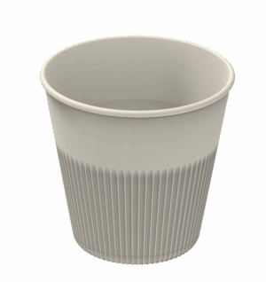 Revolve Reusable PP Plastic Hot Cup 8oz - Cream. (Case of 300 pcs)