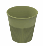 Revolve Reusable PP Plastic Hot Cup 8oz - Green. (Case of 300 pcs)