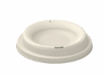 Revolve Reusable PP Plastic Lid for Hot Cup 8, 12 and 16oz  - Cream. (Case of 600 pcs)