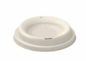 Revolve Reusable PP Plastic Lid for Hot Cup 8, 12 and 16oz  - Cream. (Case of 600 pcs)