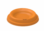 Revolve Reusable PP Plastic Lid for Hot Cup 8, 12 and 16oz - Orange. (Case of 600 pcs)