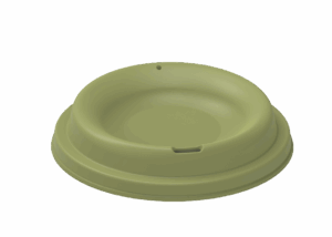 Revolve Reusable PP Plastic Lid for Hot Cup 8, 12 and 16oz - Green. (Case of 600 pcs)