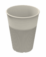 Revolve Reusable PP Plastic Hot Cup 12oz - Cream. (Case of 300 pcs)
