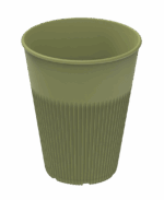 Revolve Reusable PP Plastic Hot Cup 12oz - Green. (Case of 300 pcs)