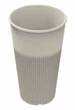 Revolve Reusable PP Plastic Hot Cup 16oz - Cream. (Case of 300 pcs)