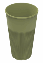 Revolve Reusable PP Plastic Hot Cup 16oz - Green. (Case of 300 pcs)