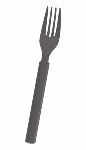 Luxor Reusable PP Plastic Fork 7.1" - Grey. (Case of 480 pcs)