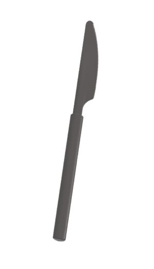 Luxor Reusable PP Plastic Knife 7.5" - Grey. (Case of 480 pcs)