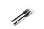 Nesta PP Plastic 3-in-1 Cutlery pack - Fork+Knife+napkin. (Case of 500 packs)