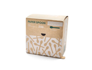 Kami paper Spoon 5.9" - Dispenser box of 300 pcs - White. (Case of 8 Dispenser Boxes of 300 pcs)