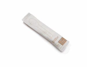 Kami paper Spoon 5.9" - Single wrapped - White. (Case of 750 pcs)