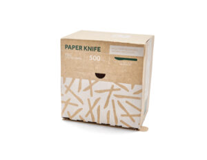 Kami paper Knife 6.6" - Dispenser box of 500 pcs - White. (Case of 8 Dispenser Boxes of 500 pcs)