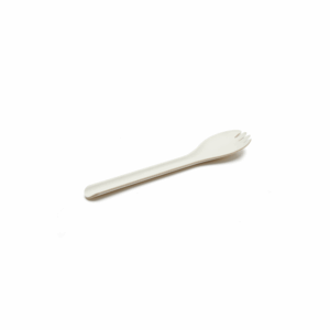 Kami paper Spork 5.9" - soldier pack of 100 pcs - White. (Case of 10 packs of 100 pcs)