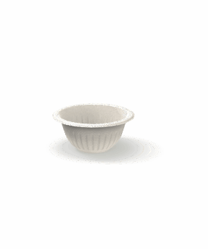 Ridge Fiber Small Round Bowl 10oz - White. (Case of 600 pcs)