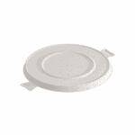 Ridge Fiber Round Lid for Medium Bowl 24oz, item # 6732011 - White. (Case of 200 pcs)