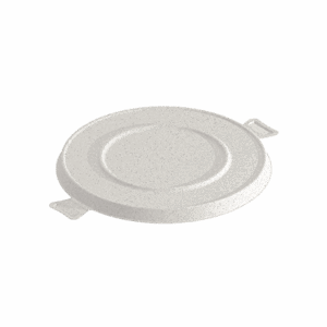 Ridge Fiber Round Lid for Medium Bowl 24oz, item # 6732011 - White. (Case of 200 pcs)