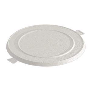 Ridge Fiber Round Lid for Extra Large Bowl 44oz, item # 6734011 - White. (Case of 200 pcs)